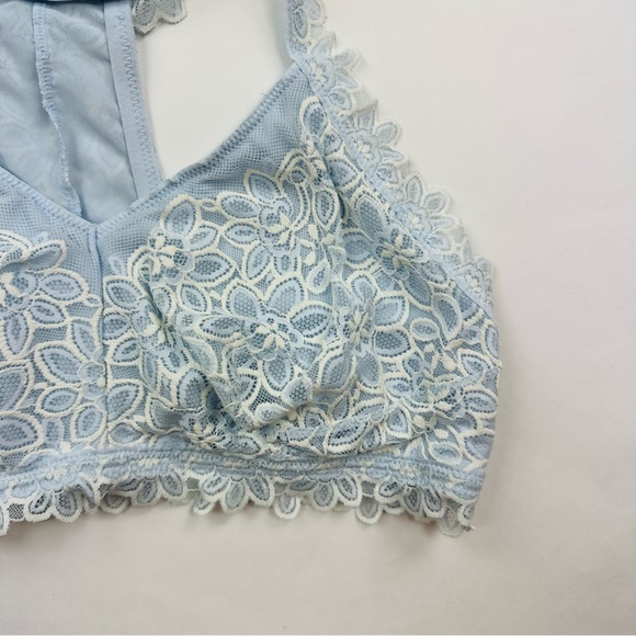 Aerie Light Blue Lace Bralette Size XL - Picture 3 of 9
